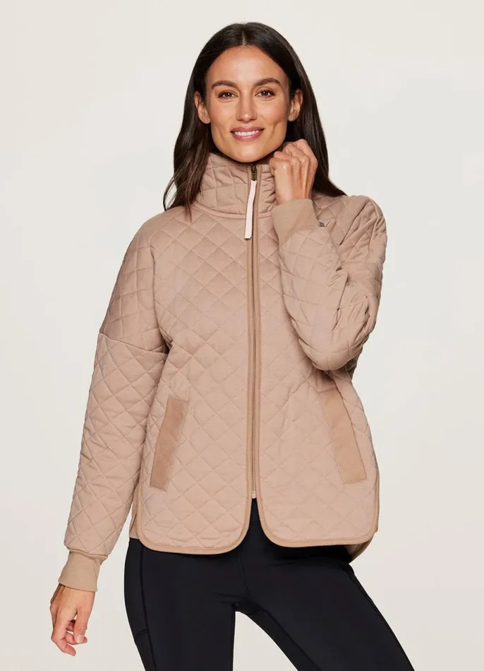 Women Echo Quilted Jacket Latte RBX Active Jackets
