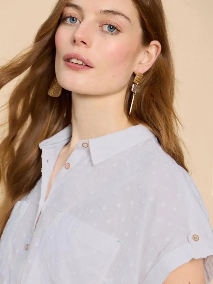 Women Ellie Organic Cotton Shirt Pale Ivory White Stuff Shirts and Blouses Women Ellie Organic Cotton Shirt Pale Ivory White Stuff Shirts and Blouses