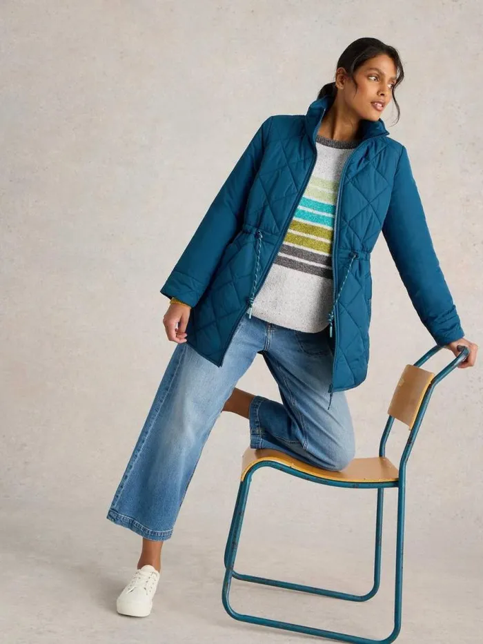 Women Emilia Quilted Collared Coat Dk Teal White Stuff Coats and Jackets Women Emilia Quilted Collared Coat Dk Teal White Stuff Coats and Jackets