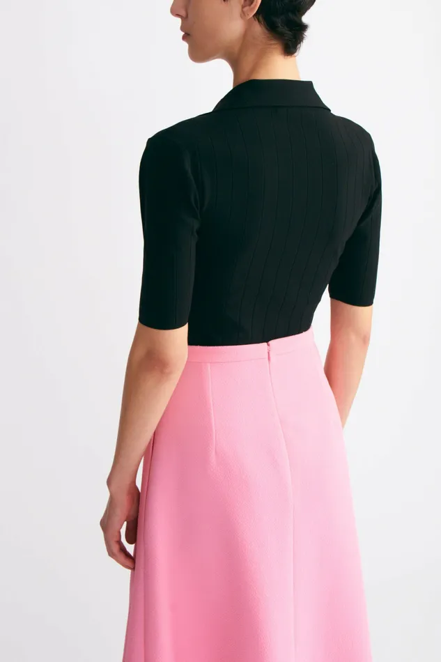 Women Emilia Wickstead Sato ALine Inverted Pleat Skirt Pink Double Crepe Skirts Women Emilia Wickstead Sato ALine Inverted Pleat Skirt Pink Double Crepe Skirts