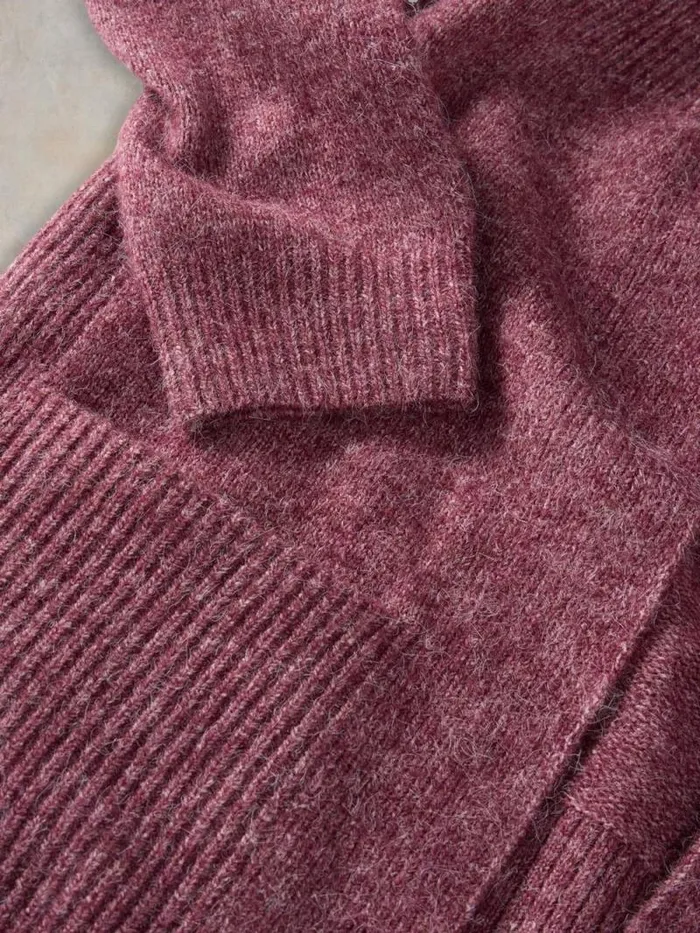Women ERIN LONGLINE CARDI Dk Plum White Stuff Knitwear Women ERIN LONGLINE CARDI Dk Plum White Stuff Knitwear