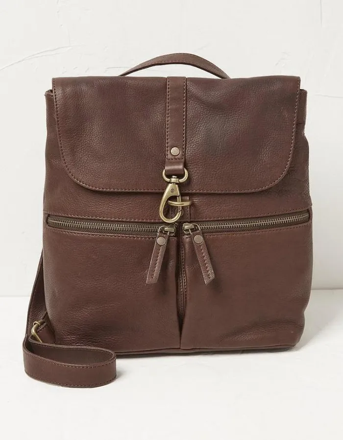 Women FatFace Bags and Wallets The Pia Multifunctional Bag Chocolate Brown
