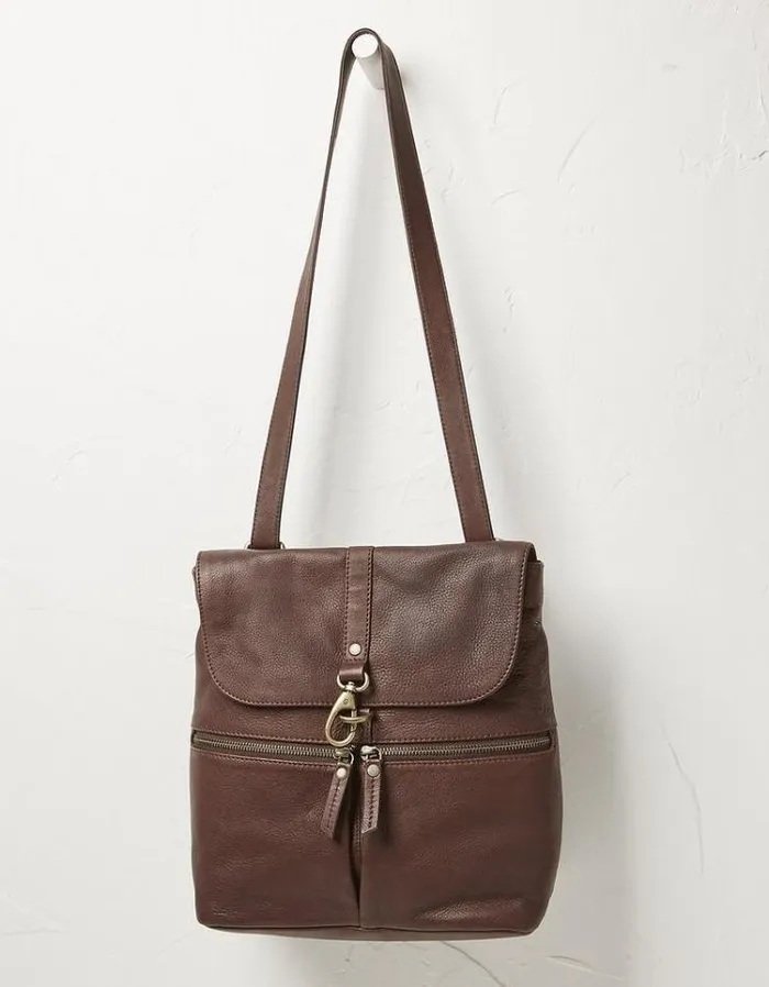 Women FatFace Bags and Wallets The Pia Multifunctional Bag Chocolate Brown