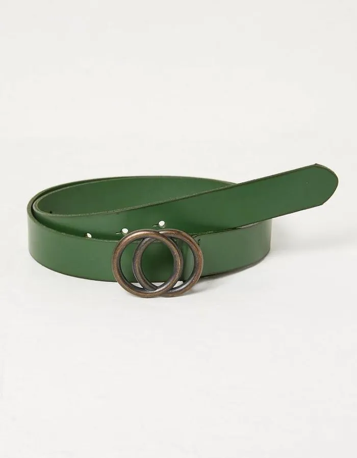 Women FatFace Belts Jean Double Circle Belt Bright Green