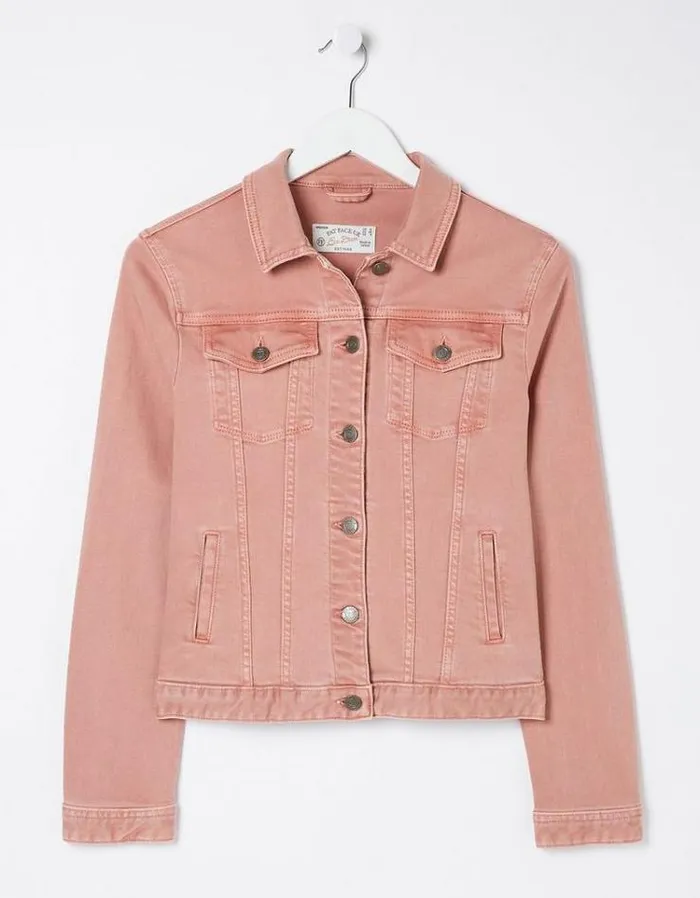 Women FatFace Coats and Jackets Tasha Denim Jacket Rose Pink