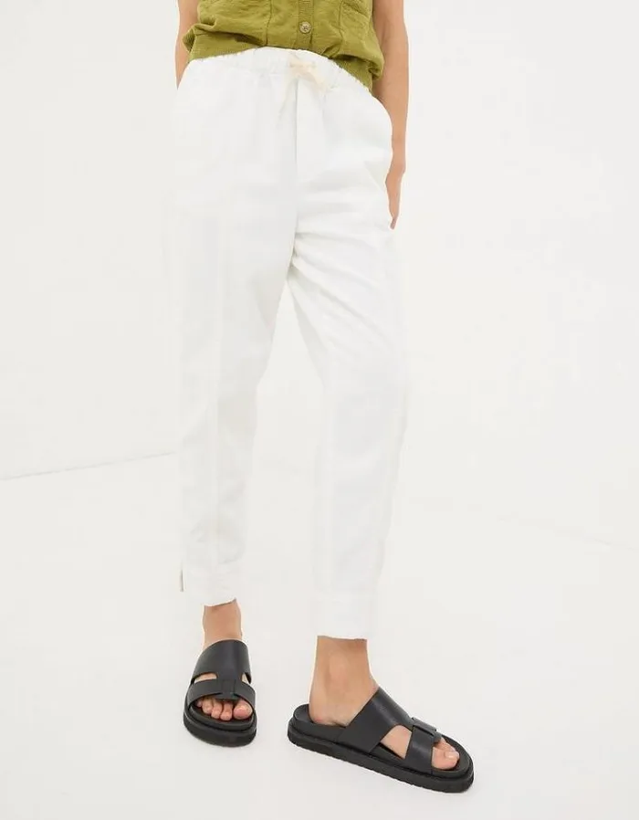 Women FatFace Pants and Leggings Ashli Tapered Cargo Pants Ivory