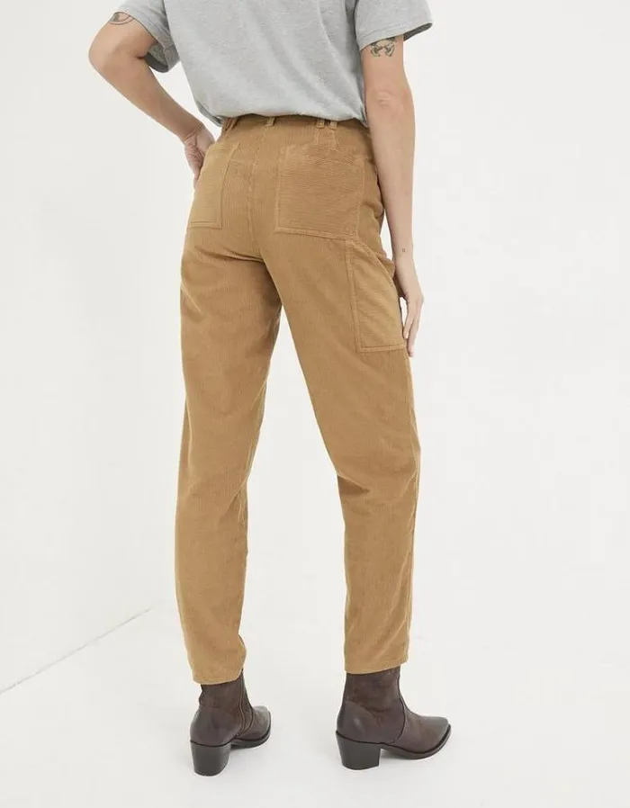 Women FatFace Pants and Leggings Chesil Mixed Cord Pants Brown