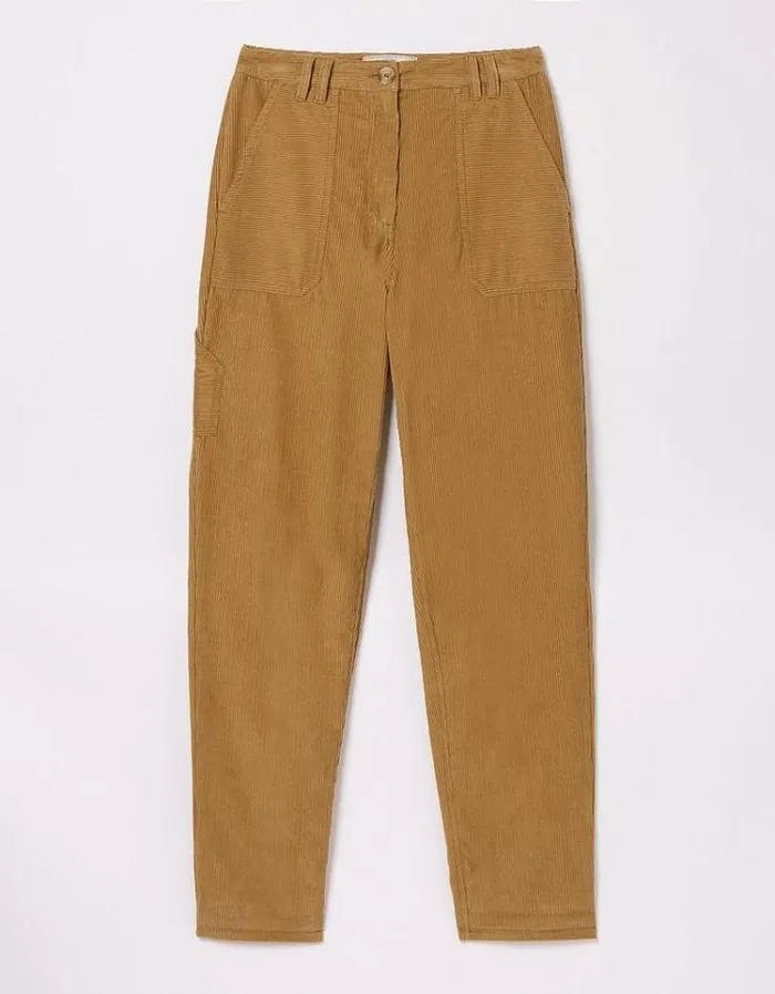 Women FatFace Pants and Leggings Chesil Mixed Cord Pants Brown