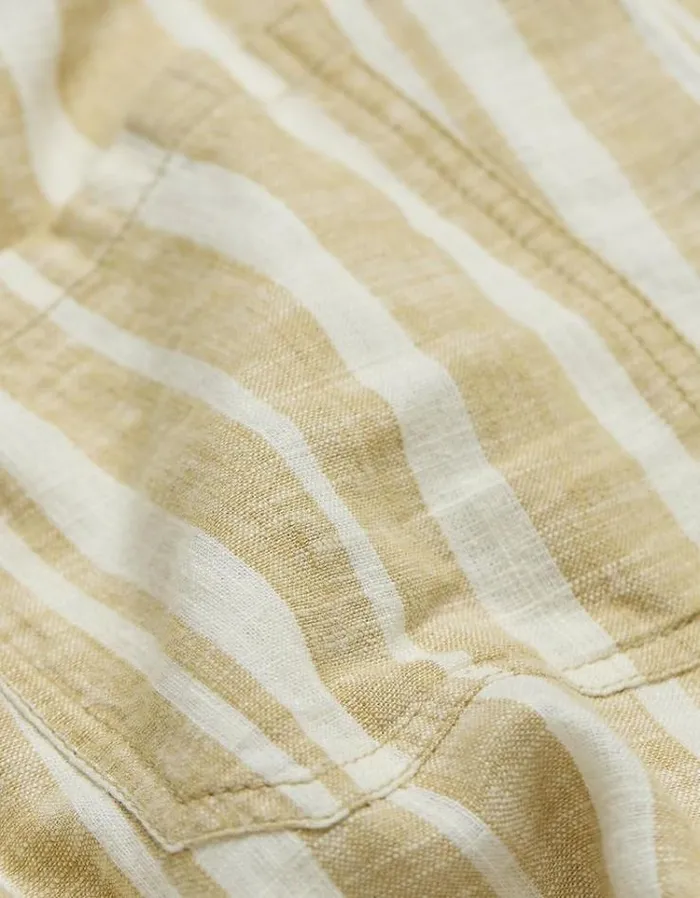 Women FatFace Pants and Leggings Pendeen Linen Blend Stripe Pants Natural