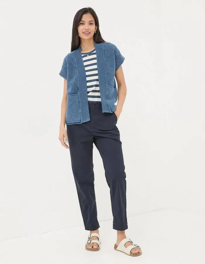Women FatFace Pants and Leggings Rye Chinos Navy
