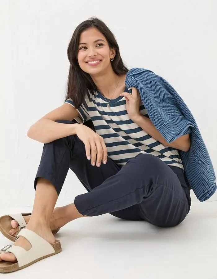 Women FatFace Pants and Leggings Rye Chinos Navy