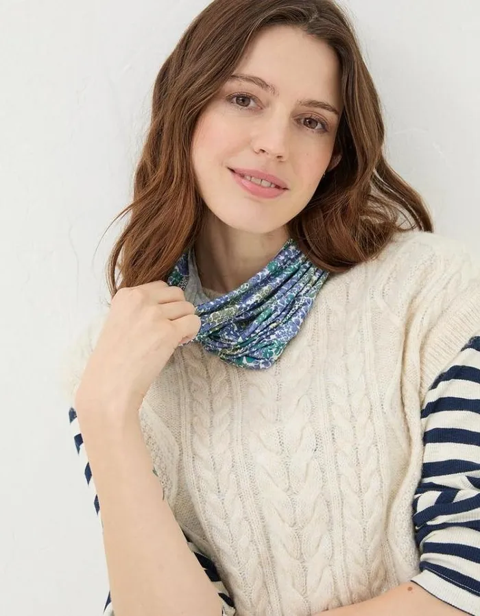 Women FatFace Scarves Floral Snood Blue