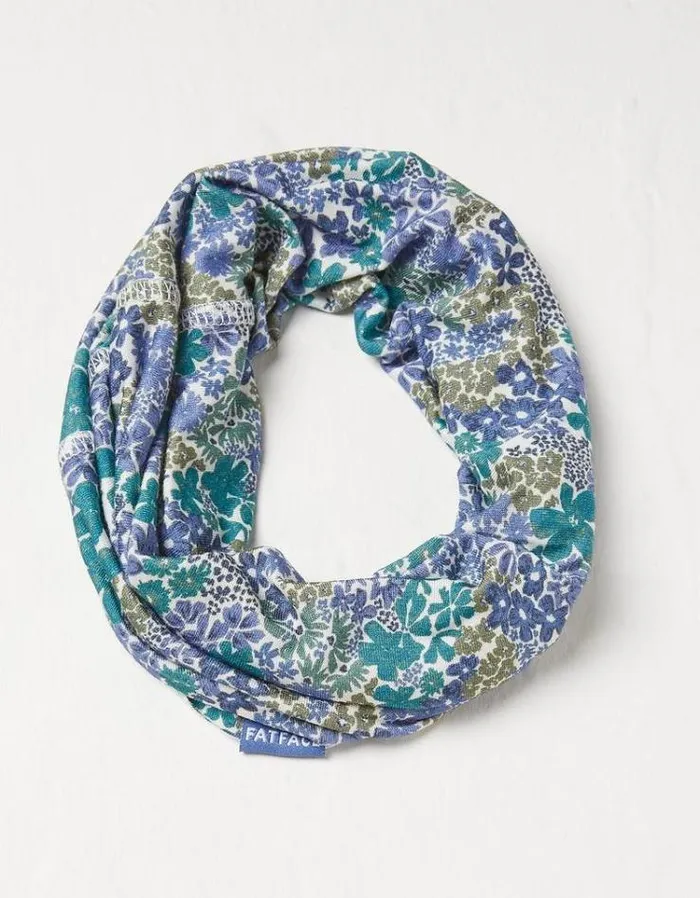 Women FatFace Scarves Floral Snood Blue