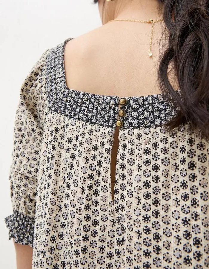 Women FatFace Shirts and Blouses Saanvi Star Geo Blouse Ivory
