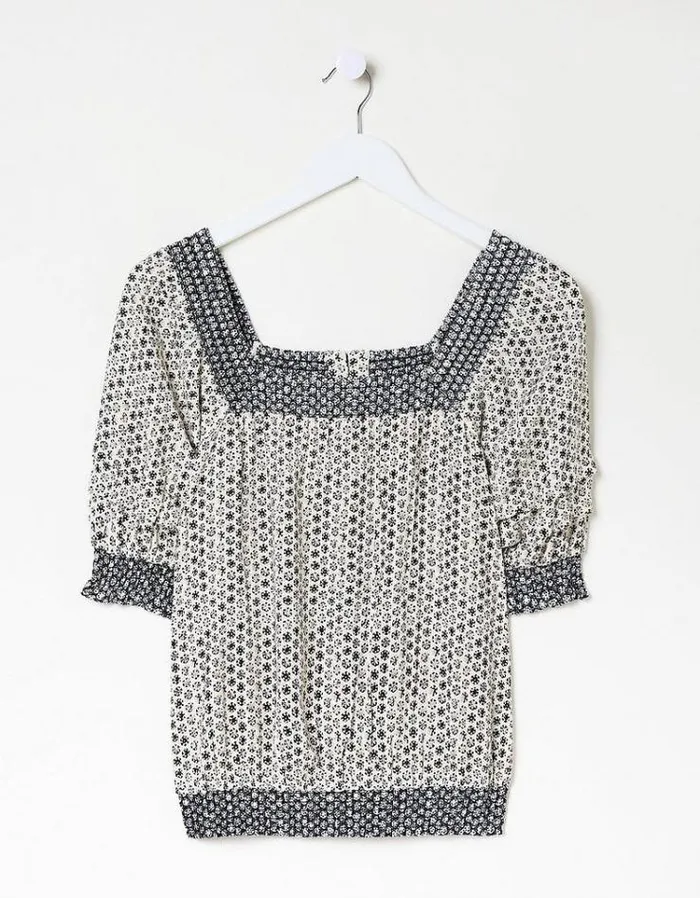 Women FatFace Shirts and Blouses Saanvi Star Geo Blouse Ivory