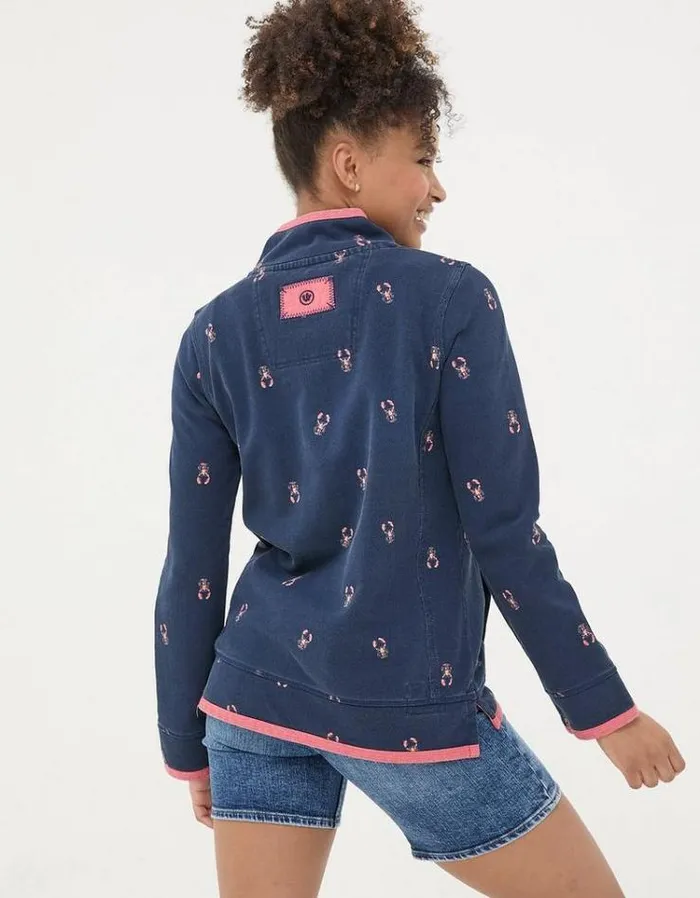 Women FatFace Sweatshirts and Hoodies Lobster Airlie Navy