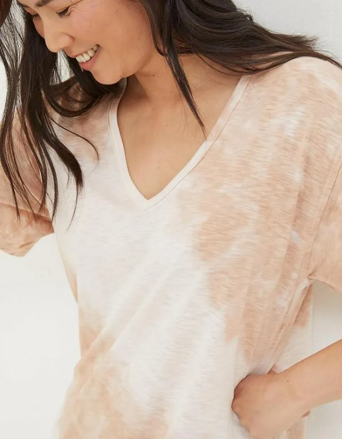 Women FatFace Tops and TShirts Abi Tie Dye TShirt Ivory