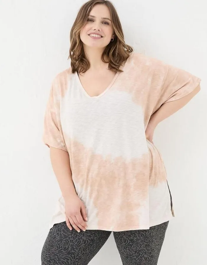 Women FatFace Tops and TShirts Abi Tie Dye TShirt Ivory