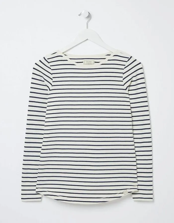 Women FatFace Tops and TShirts Breton TShirt Ivory