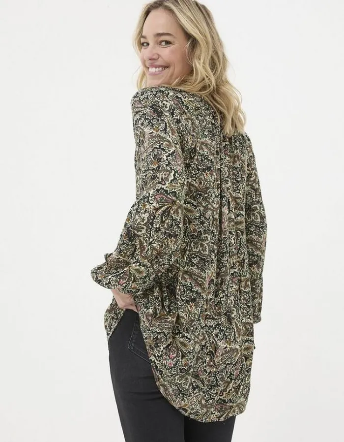 Women FatFace Tops and TShirts Faye Wild Paisley Tunic Ivory