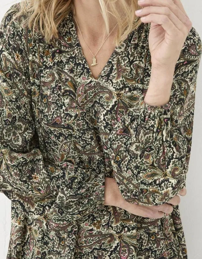 Women FatFace Tops and TShirts Faye Wild Paisley Tunic Ivory