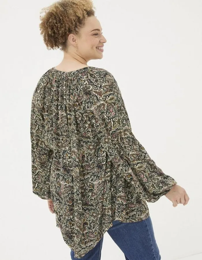 Women FatFace Tops and TShirts Faye Wild Paisley Tunic Ivory