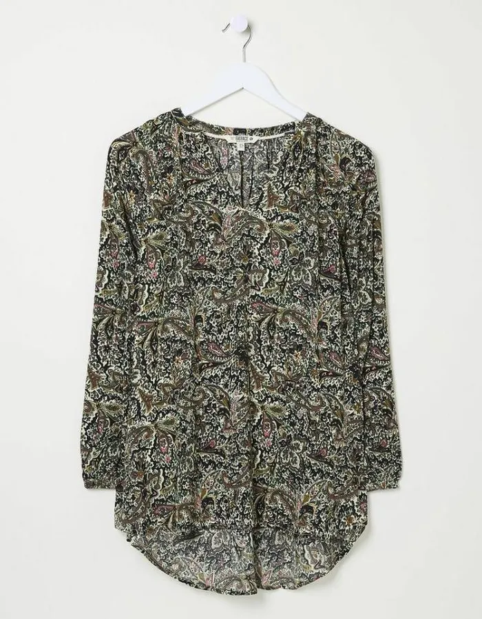 Women FatFace Tops and TShirts Faye Wild Paisley Tunic Ivory