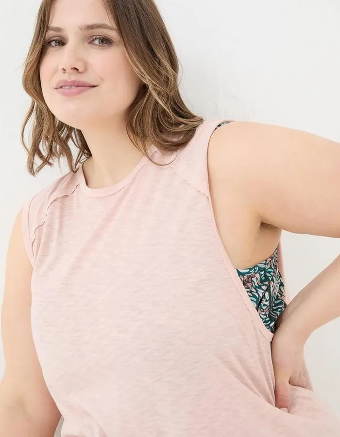 Women FatFace Tops and TShirts Ione Vest Light Pink