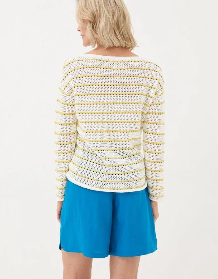 Women FatFace Tops and TShirts Organic Cotton Ivy TShirt Light Yellow