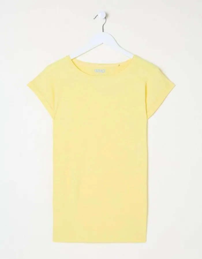 Women FatFace Tops and TShirts Organic Cotton Ivy TShirt Light Yellow
