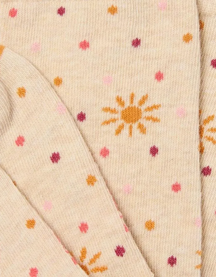 Women FatFace Underwear Socks and Tights 1 Pack Sunburst Spot Socks Oatmeal Marl