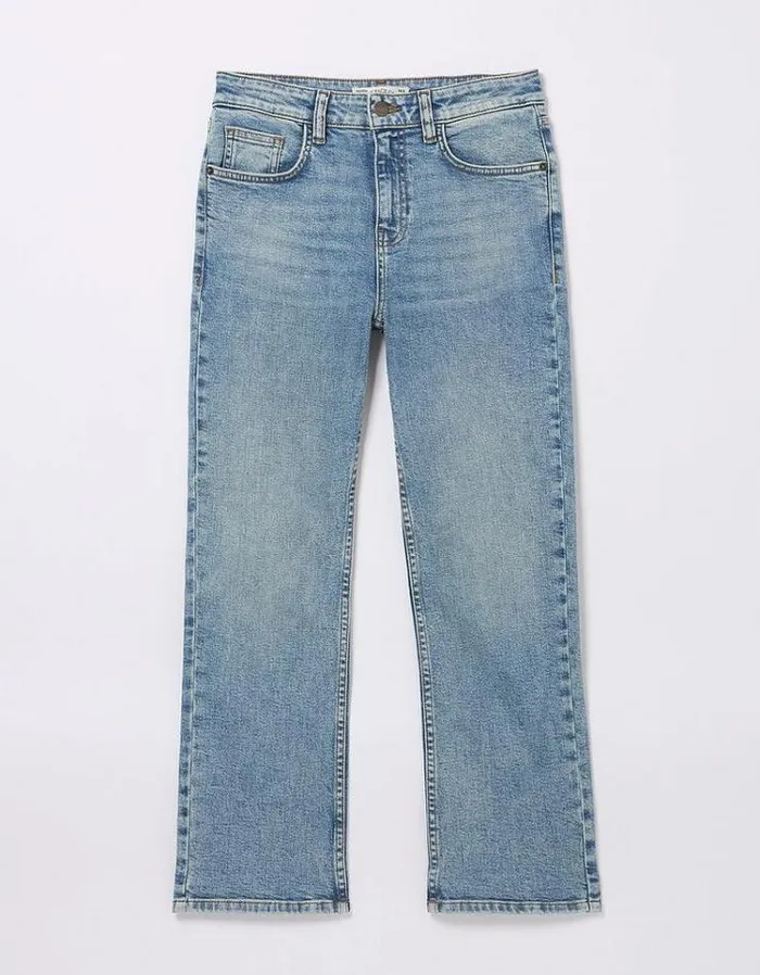 Women FatFace Underwear Socks and Tights Capri Sway Cropped Jeans Light Denim Blue