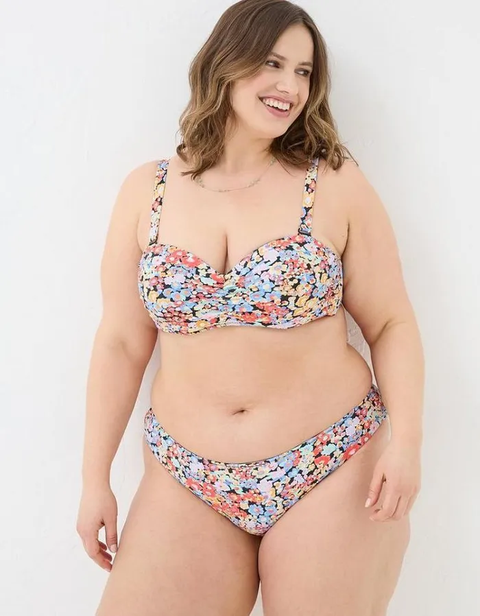 Women FatFace Vacation Shop Beck Pop Floral Bikini Top Multi
