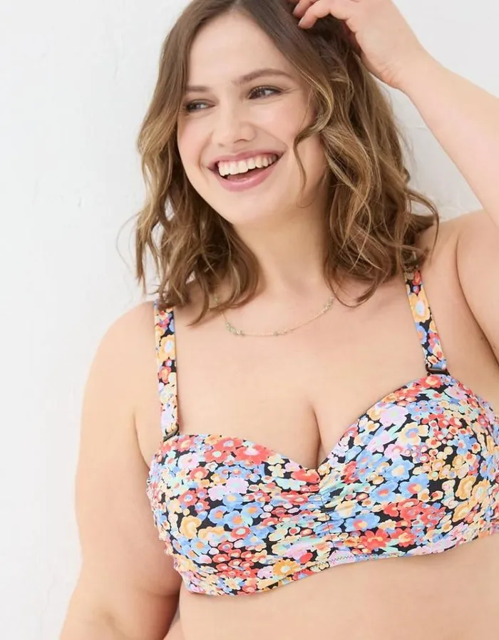 Women FatFace Vacation Shop Beck Pop Floral Bikini Top Multi