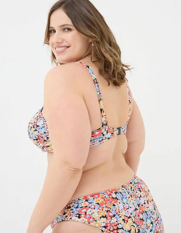 Women FatFace Vacation Shop Beck Pop Floral Bikini Top Multi