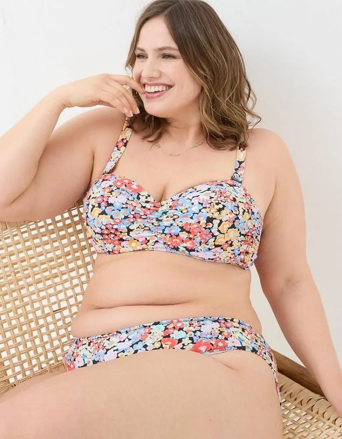Women FatFace Vacation Shop Beck Pop Floral Bikini Top Multi