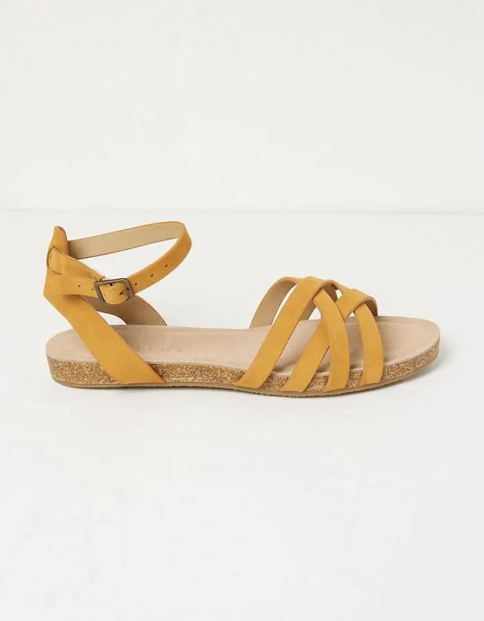 Women FatFace Vacation Shop Beth Sandals Mustard Yellow