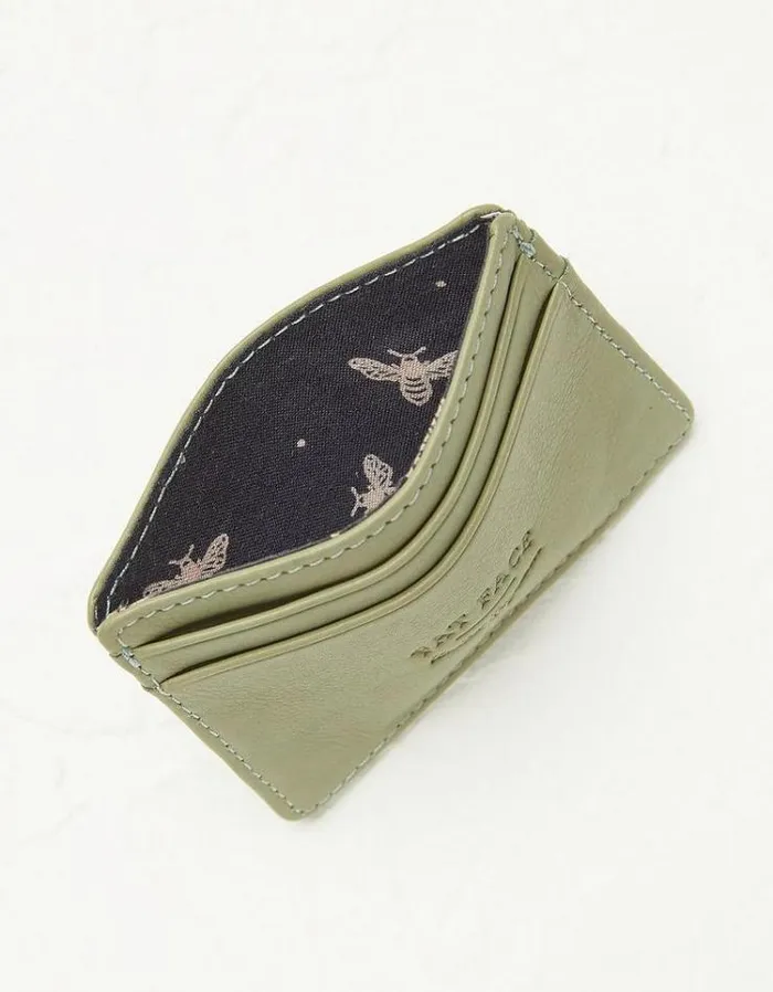 Women FatFace Women039s Sale Bee Card Holder Green Haze