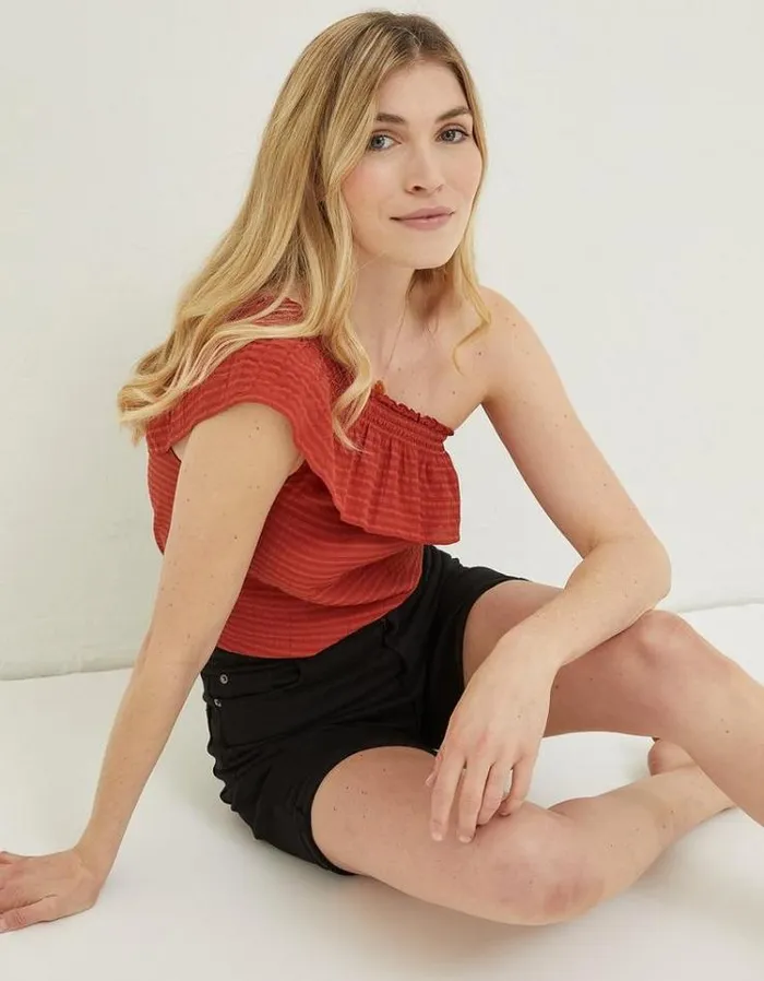 Women FatFace Women039s Sale Bernie Asymmetric Cami Top Rust Red