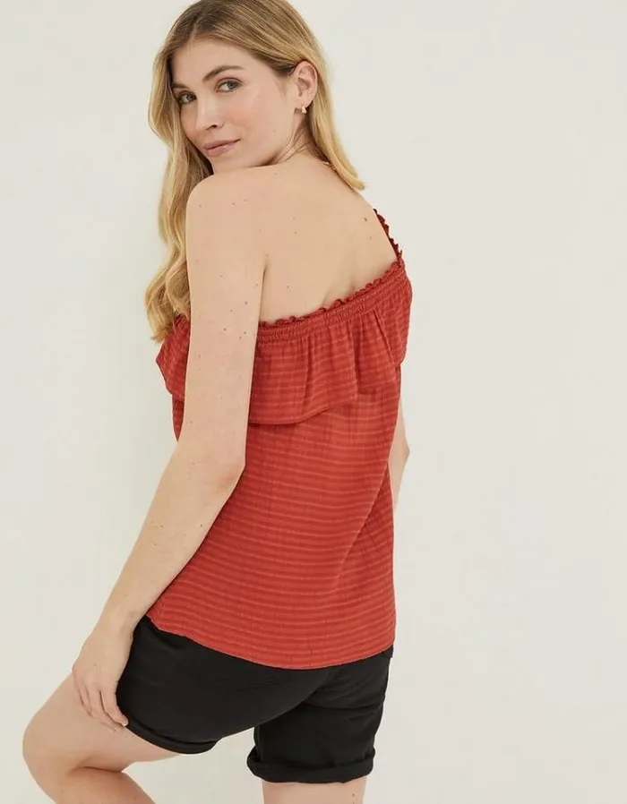 Women FatFace Women039s Sale Bernie Asymmetric Cami Top Rust Red