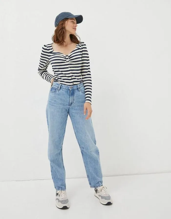 Women FatFace Women039s Sale Carly Stripe Top Navy