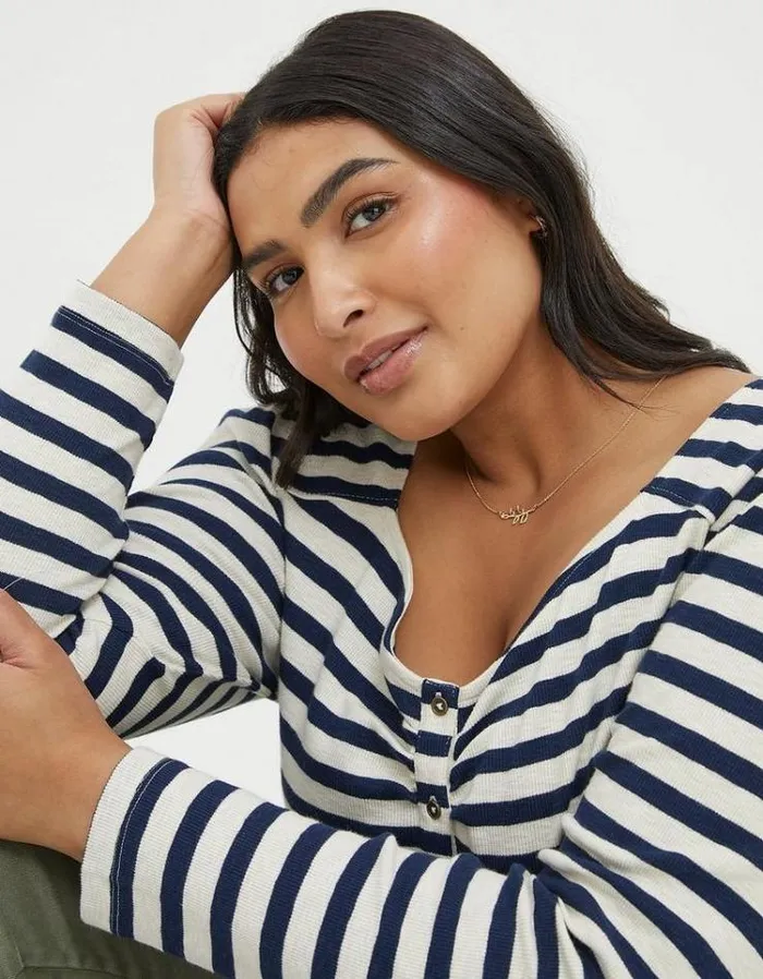 Women FatFace Women039s Sale Carly Stripe Top Navy