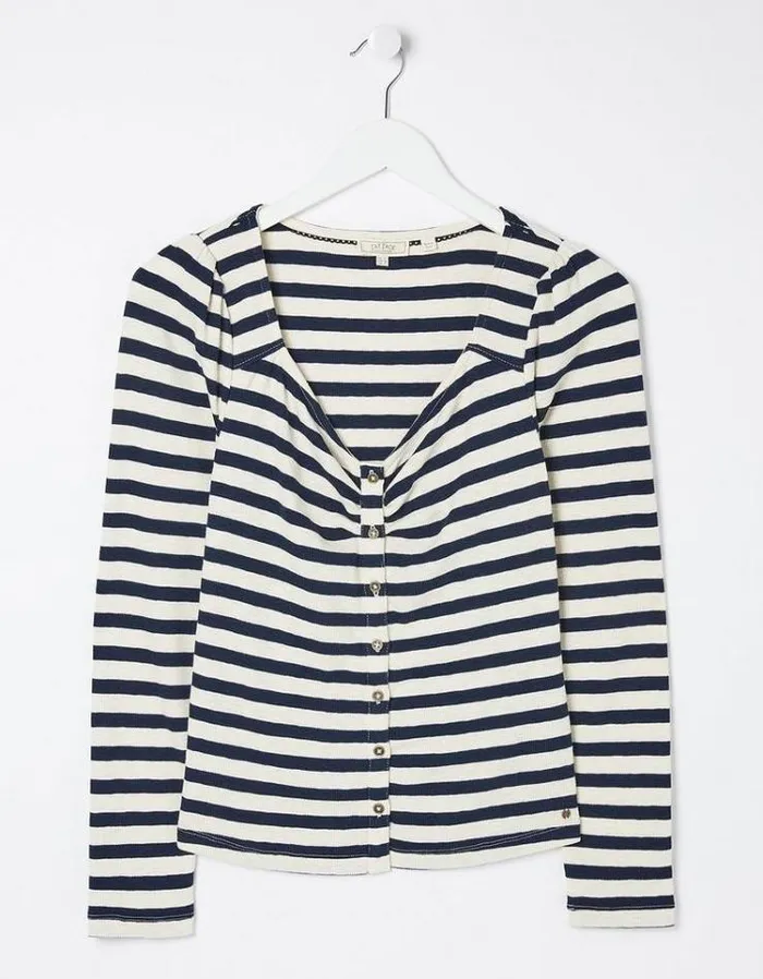 Women FatFace Women039s Sale Carly Stripe Top Navy
