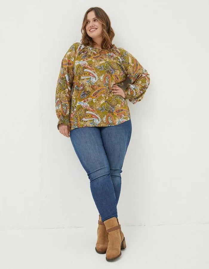 Women FatFace Women039s Sale Danni Prairie Paisley Tunic Light Olive
