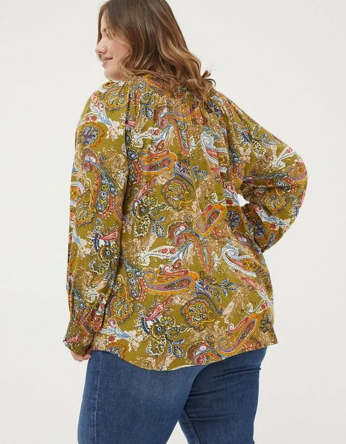 Women FatFace Women039s Sale Danni Prairie Paisley Tunic Light Olive