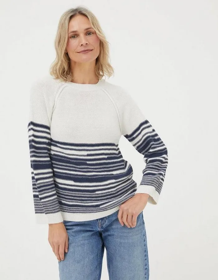 Women FatFace Women039s Sale Elodie Stripe Sweater Ivory