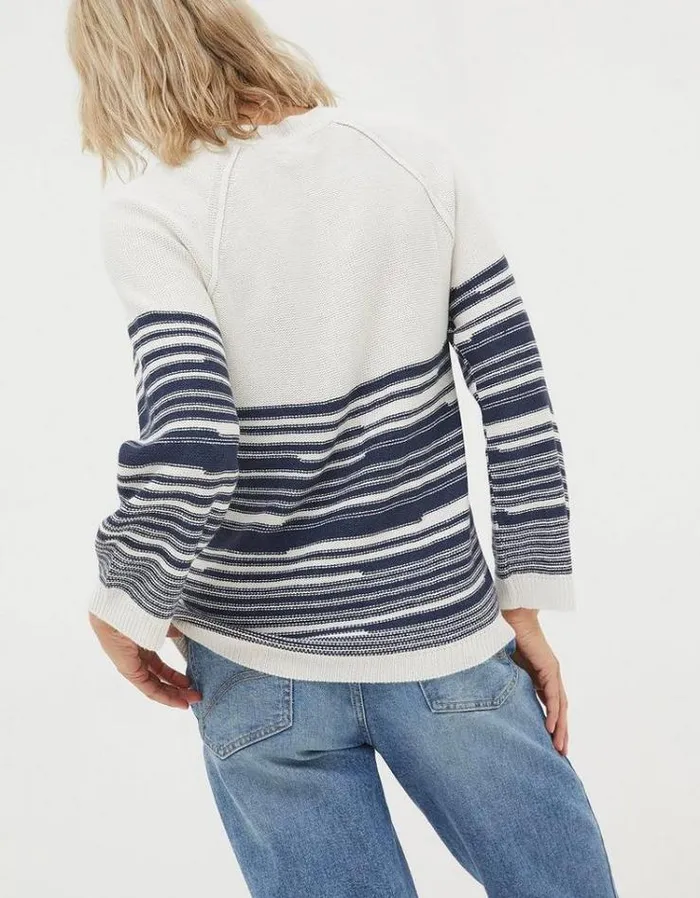Women FatFace Women039s Sale Elodie Stripe Sweater Ivory