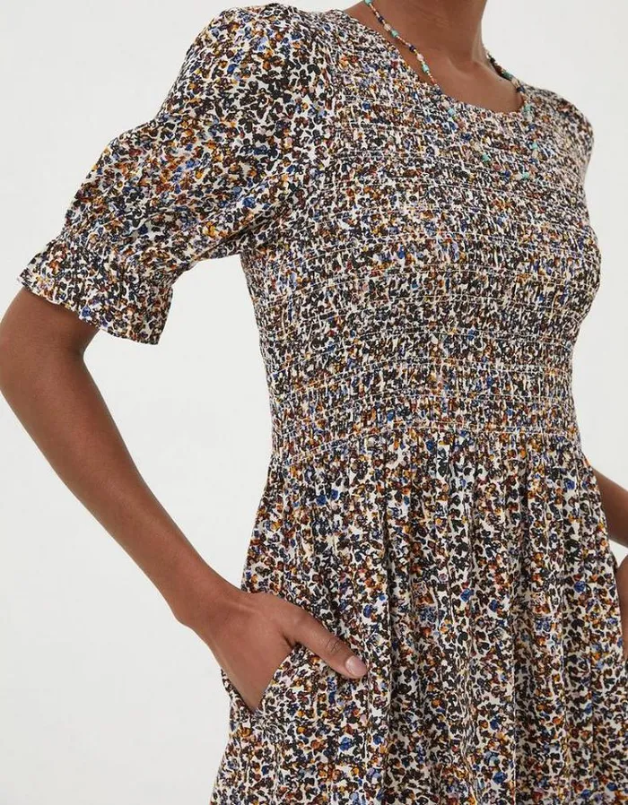 Women FatFace Women039s Sale Pacey Dappled Spot Dress Natural
