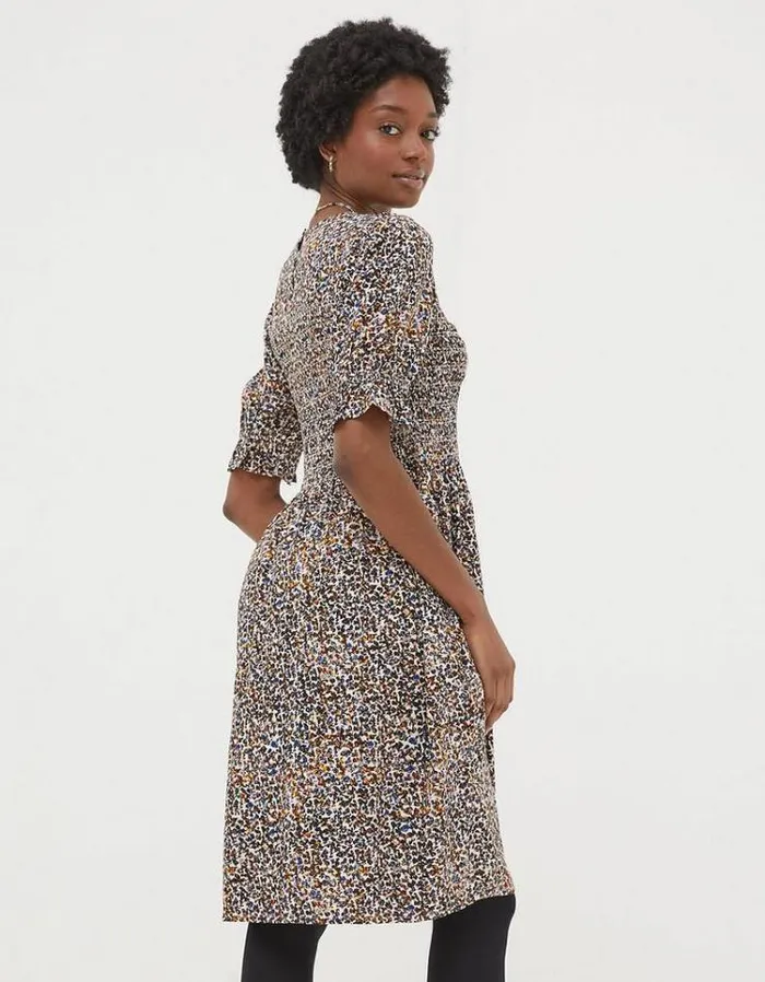 Women FatFace Women039s Sale Pacey Dappled Spot Dress Natural