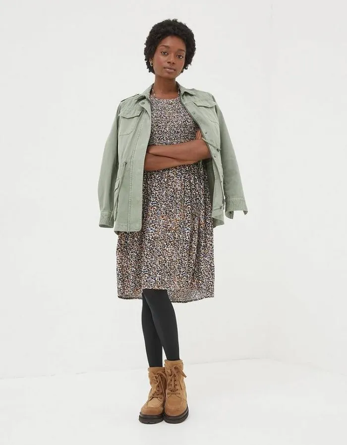 Women FatFace Women039s Sale Pacey Dappled Spot Dress Natural